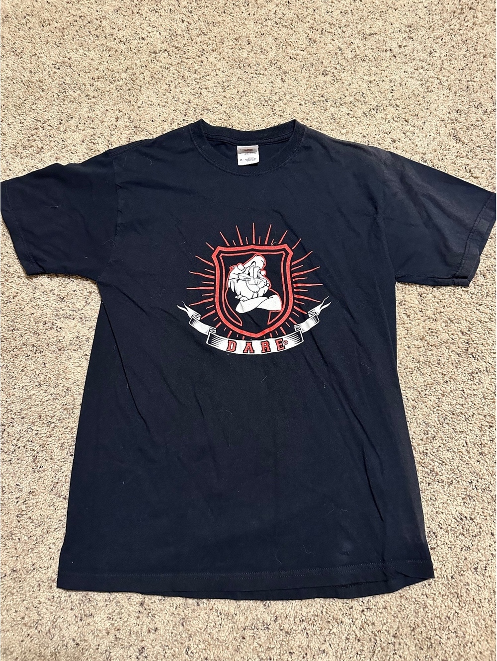 Vintage D.A.R.E. Black Graphic T-Shirt Size M